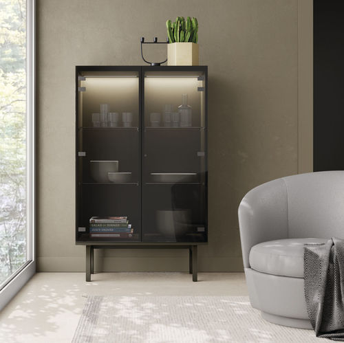 High sideboard - ON APARADOR 14 - VIVE - MUEBLES VERGE S.L. - contemporary / matte lacquered wood / lacquered glass