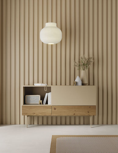 Contemporary sideboard - COMPACT APARADOR 3 - VIVE - MUEBLES VERGE S.L. - oak / wood veneer / matte lacquered wood