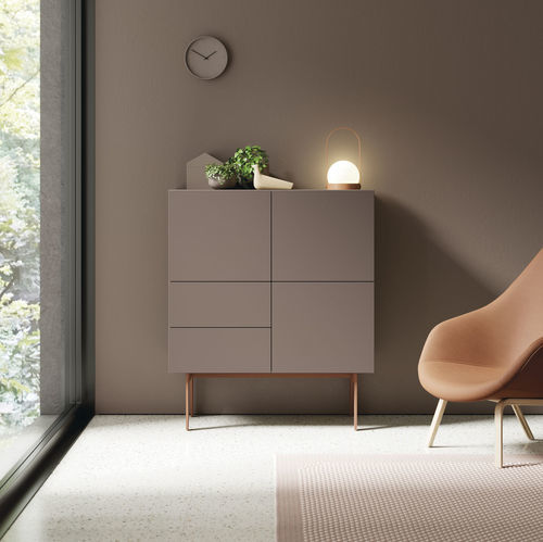 Modern sideboard - COMPACT APARADOR 14 - VIVE - MUEBLES VERGE S.L. - matte lacquered wood / with drawers / with swing doors