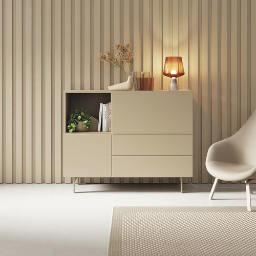 Modern sideboard - COMPACT APARADOR 15 - VIVE - MUEBLES VERGE S.L. - matte lacquered wood / with shelf / with drawers