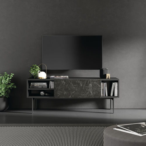 Contemporary TV cabinet - COMPACT SALON 2 - VIVE - MUEBLES VERGE S.L. - with drawers / with storage / matte lacquered wood