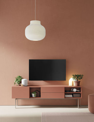Contemporary TV cabinet - COMPACT SALON 3 - VIVE - MUEBLES VERGE S.L. - with drawers / with storage / matte lacquered wood