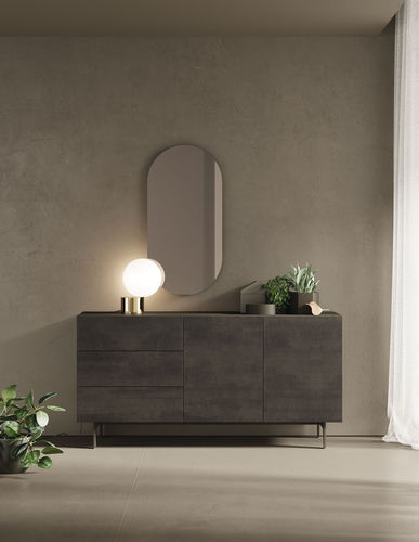 Contemporary sideboard - COMPACT RECIBIDOR 5 - VIVE - MUEBLES VERGE S.L. - matte lacquered wood / ceramic / with drawers