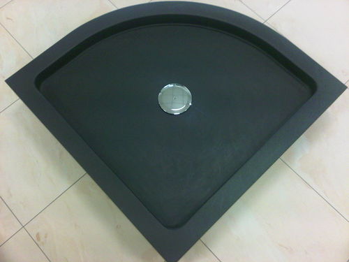 Corner shower base - LIGURE SLATE CUSTOMIZED - MAP Slate Srl - above floor / natural stone / non-slip