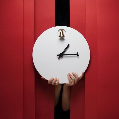 Contemporary clock - DINN  - DIAMANTINI & DOMENICONI - wall-mounted / analog / lacquered wood