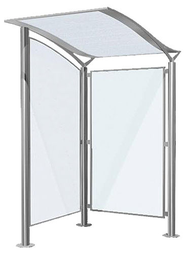 Stainless steel bus shelter - LAVO - Design espaces
