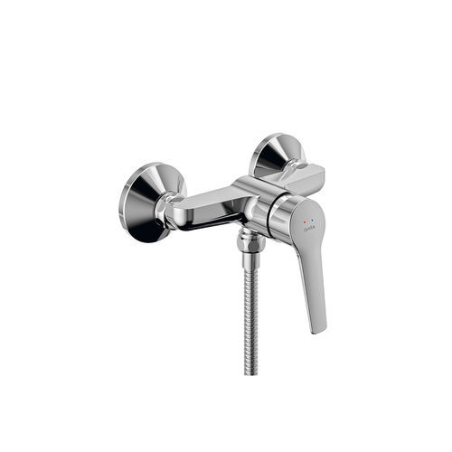 Shower mixer tap - SÍA - Ceramicas Gala - wall-mounted / metal / indoor