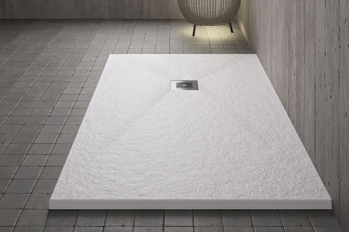 Rectangular shower tray - QUANTUM - Ceramicas Gala - raised / resin / non-slip