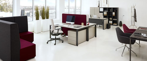 Workstation desk - INTERO - Febrü Büromöbel GmbH - contemporary / wood veneer / melamine