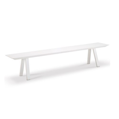 Contemporary garden bench - VANITY - VLAEMYNCK - aluminum / without backrest / without armrests