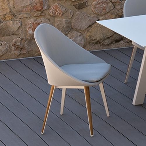 Contemporary restaurant chair - VANITY - VLAEMYNCK - outdoor / indoor / fabric