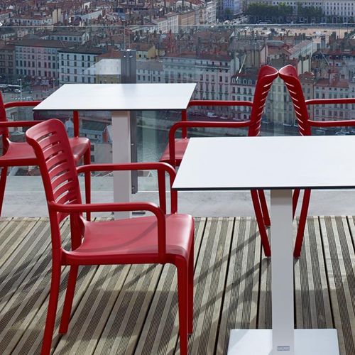 Contemporary restaurant chair - PARK - VLAEMYNCK - outdoor / polypropylene / fiberglass base
