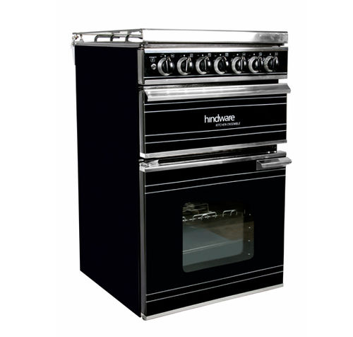 Gas range cooker HINDWARE KITCHEN ELDA BLACK GT HSIL Limited Hindware enameled with grill