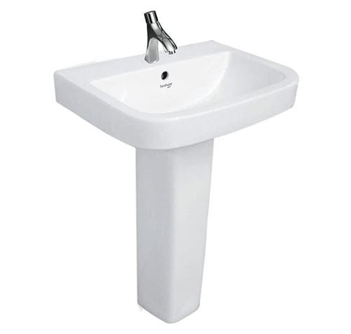 Free-standing washbasin - HINDWARE ITALIAN: NEO LARGO - HSIL Limited (Hindware) - porcelain / rectangular / contemporary