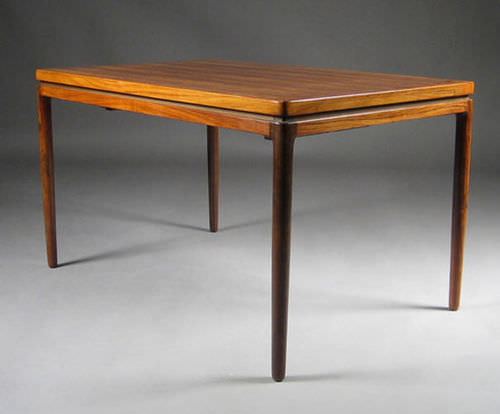 Scandinavian design dining table - 1962-69 - paere dansk - rosewood / rectangular / extending