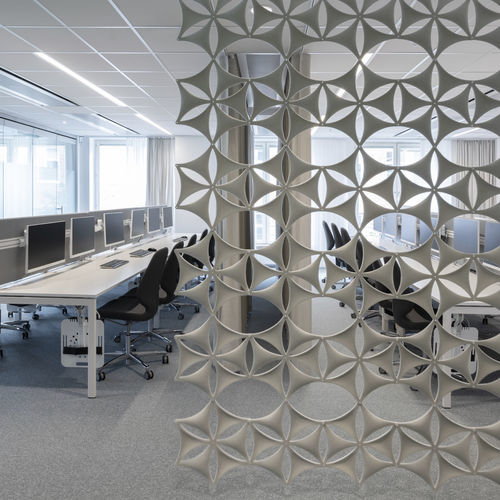 Aluminium room divider - AIRFLAKE - ABSTRACTA - hanging