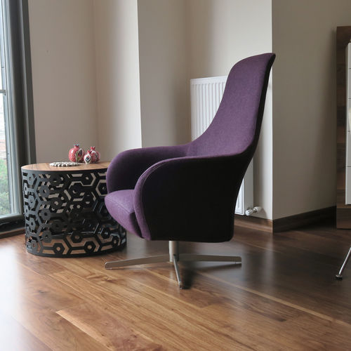 Contemporary armchair - PIERRE - sohoConcept - fabric / commercial / star base