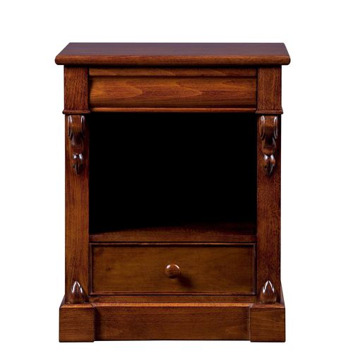 Victorian bedside table T488 ArtesMoble walnut / beech / rectangular