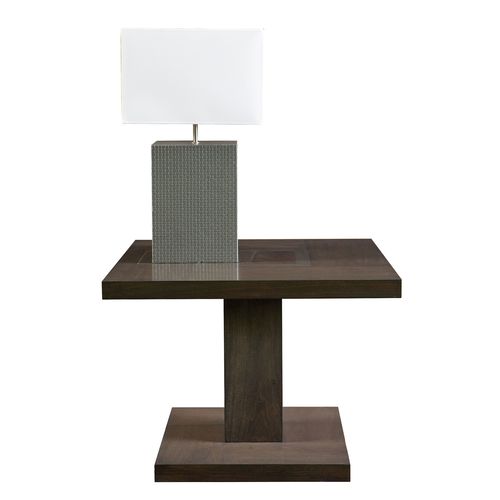 Contemporary side table - T-826 - ArtesMoble - walnut / beech / beech base