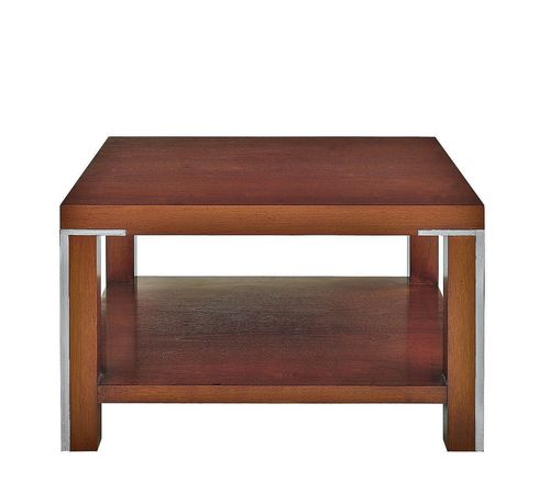 Contemporary side table - T-753 - ArtesMoble - walnut / beech / stainless steel