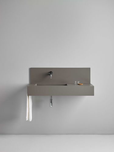 Resin vanity top - Senda - RESIGRES - custom-made / with towel rack