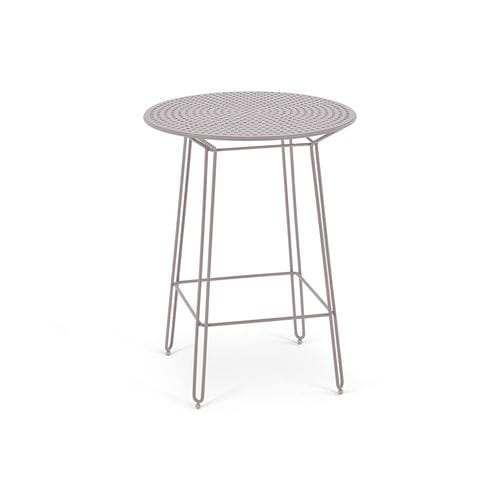 Contemporary high bar table - Polka  - HALDANE - steel / painted metal base / round