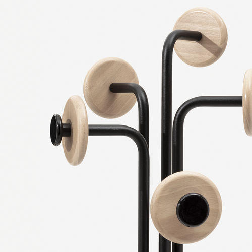 Floor coat rack LEO Mara contemporary / steel / solid wood