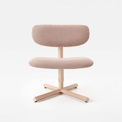 Contemporary relaxing armchair - TYPO LOUNGE CHAIR - Mara - fabric / metal / with footrest