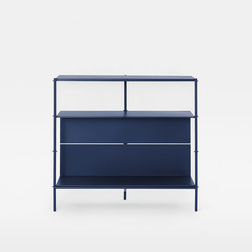 Minimalist design sideboard table - ELLE - Mara - metal / metal base / rectangular
