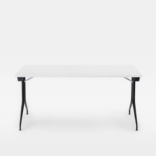 Contemporary work table - ARGO : 206P - Mara - laminate / melamine / metal base