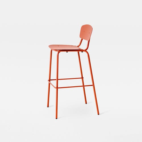 Contemporary bar stool - SIMPLE - Mara - aluminum / steel base / 4-legged