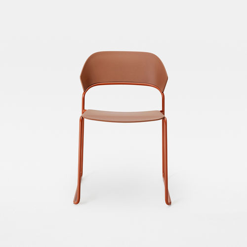 Minimalist design chair - AERA SLED - Mara - indoor / outdoor / polypropylene