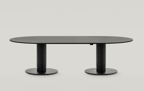 Modern conference table - 298MLCAR - Mara - laminate / Fenix NTM® / powder-coated steel