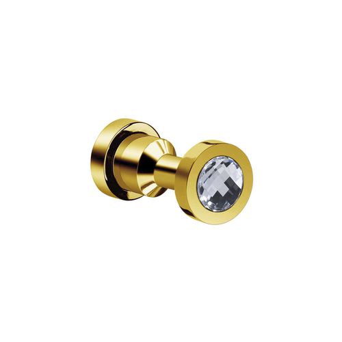 Contemporary coat hook - 86501 - Windisch S.A. - brass / Swarovski® crystal / individual