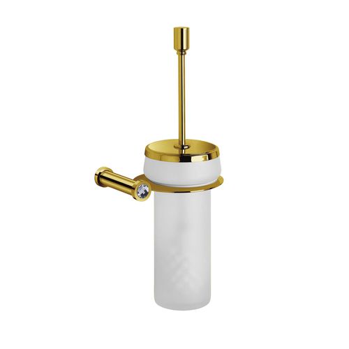 Swarovski® crystal toilet brush - 89513M/895133 - Windisch S.A. - crystal / brass / wall-mounted