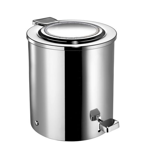 Bathroom trash can - 89153 - Windisch S.A. - brass / Swarovski® crystal / pedal