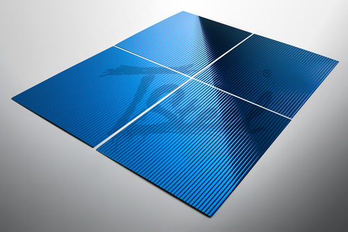 Decorative metal sheet - TSTEEL STRIPES BLU - Steel Color - Stainless Steel 304 / Stainless Steel 316 / textured