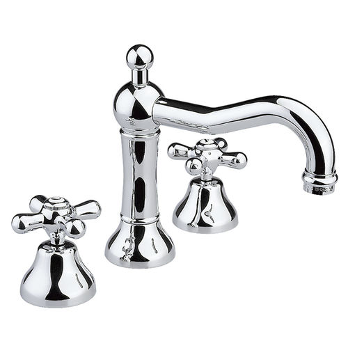 Double-handle washbasin mixer tap - 950.2509.01 - Aqua Prestige - countertop / brass / bathroom