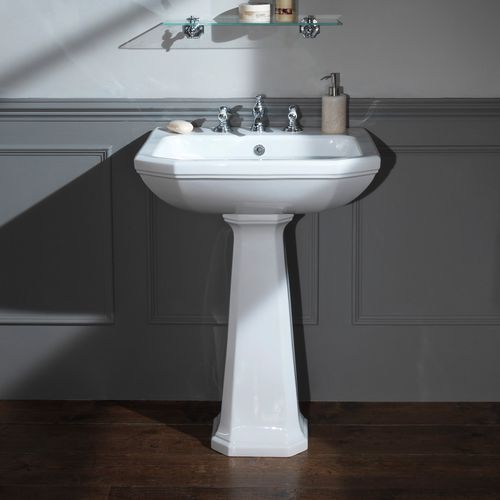 Free-standing washbasin - 240.09601.WH & 240.09603.WH + 240.09620.WH - Aqua Prestige - porcelain / with mixer tap / 1-hole