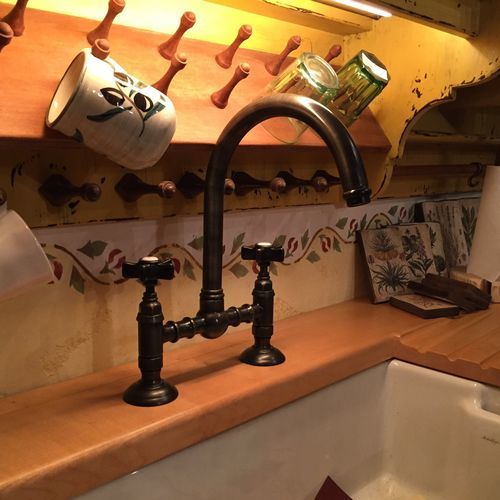 Sink single tap - 950.1460N - Aqua Prestige - countertop / brass / kitchen