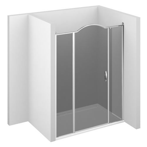 Pivoting shower screen - 575.GLM - Aqua Prestige - fixed / rectangular / for alcoves