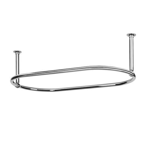 Metal shower curtain bar - OVSR2 - Aqua Prestige - tubular