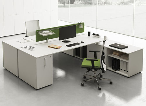 Executive desk - 5TH ELEMENT - Las Mobili - free-standing / 2 person / contemporary