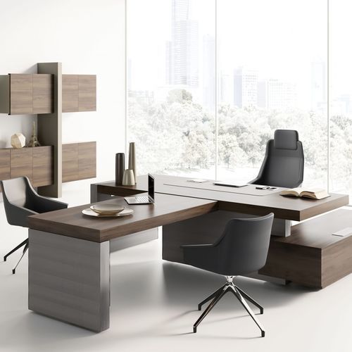 Executive desk - JERA - Las Mobili - with post / contemporary / wooden