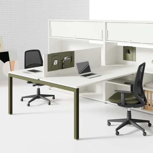 Workstation desk - OXI - Las Mobili - 2 person / contemporary / wood