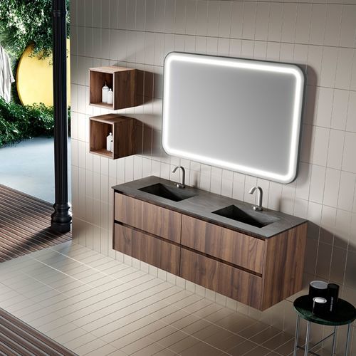 Double washbasin cabinet - 06 - Mi baño - wall-hung / Solid Surface / contemporary