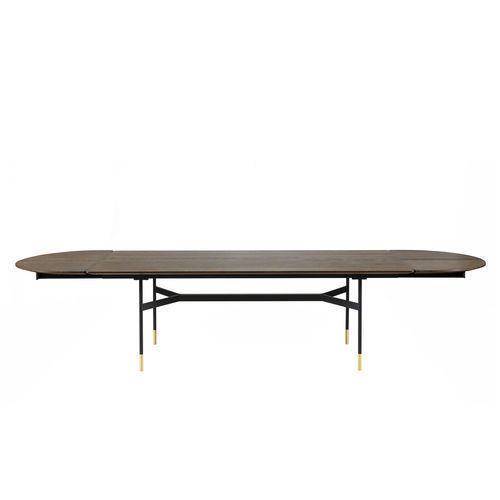 Contemporary table - HARRI EXTENDABLE - more - aluminum / brass / steel