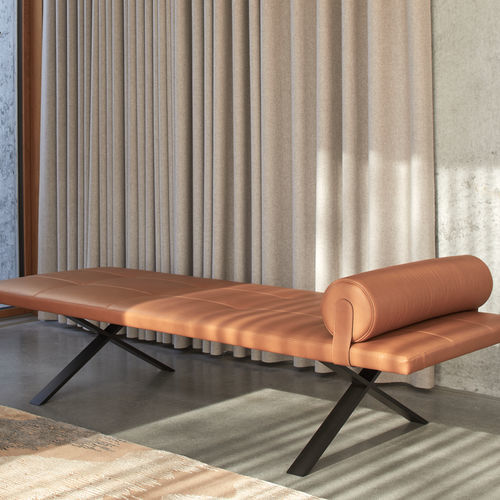 Design upholstered bench - LAX  - more - fabric / wool / leather