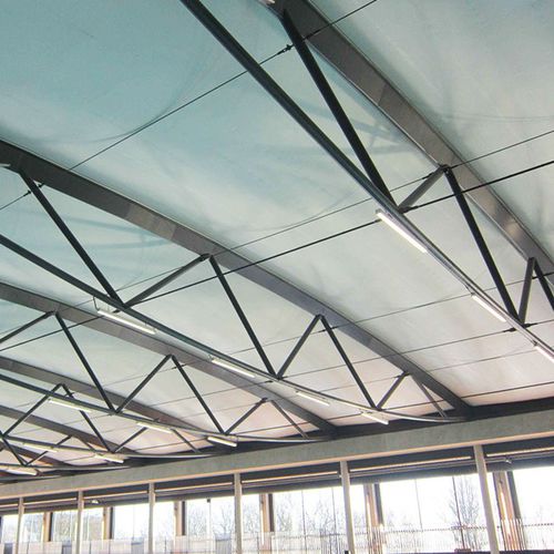 Metal frame tensile structure - HIGH POINT - roof / with PVC membrane / retractable