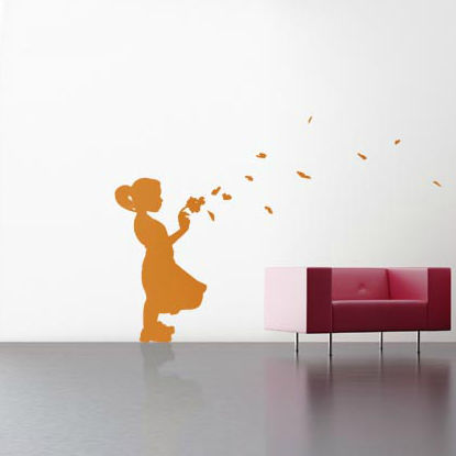 Silhouette wall sticker - CHILD WITH HEARTS 	 - Paristic - child's / vinyl